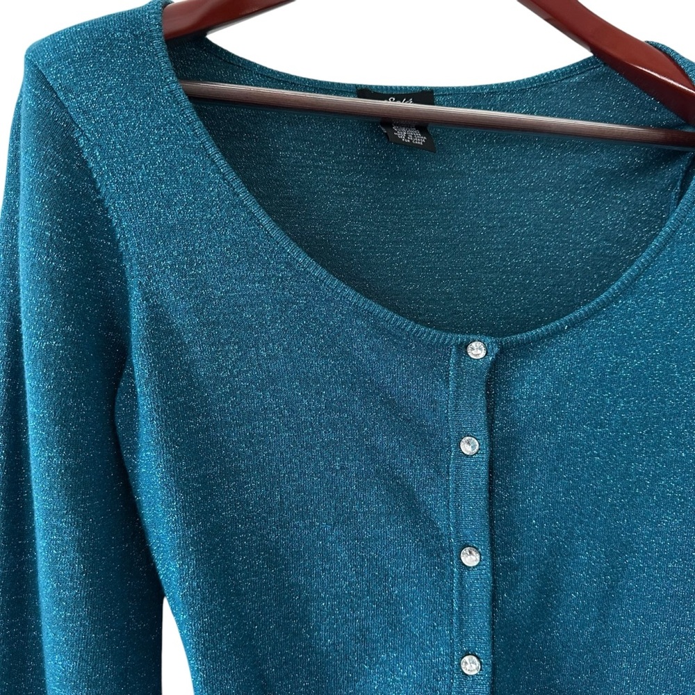 Sele Metallic Blue Cardigan M